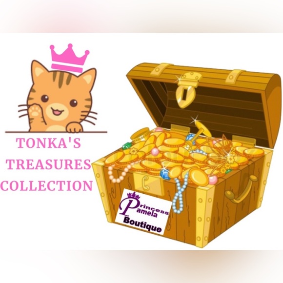 TT-Cat on Moon Gold-tone necklace with faux black pearl - Picture 2 of 2